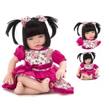 Boneca Bebê Reborn Realista Baby Alive Menina Cabelo Escuro - Cegonha Reborn  Dolls - Bonecas - Magazine Luiza