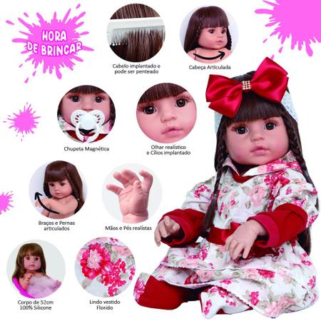 Bebê Reborn Linda Com Cabelo Castanho - NPK Doll - Boneca Reborn - Magazine  Luiza