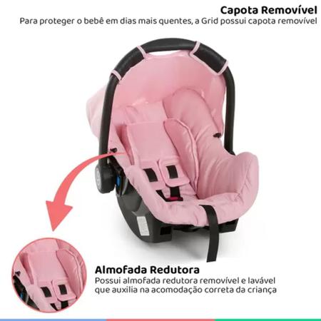Imagem de Bebê conforto Galzerano 0 até 13Kg  Grid-Rosa