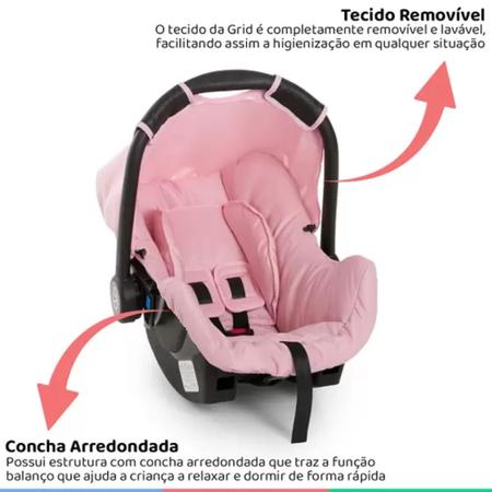Imagem de Bebê conforto Galzerano 0 até 13Kg  Grid-Rosa