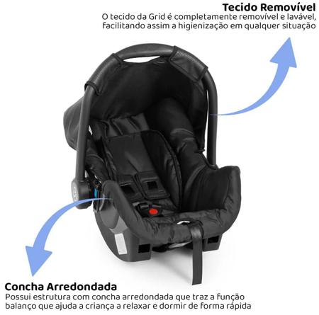 Imagem de Bebê Conforto Galzerano Grid 0 a 13 Kg Preto