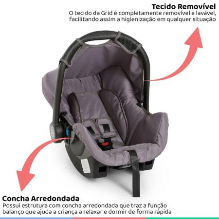 Imagem de Bebê Conforto Galzerano Grid 8184 de 0 até 13 Kg Preto e Cinza
