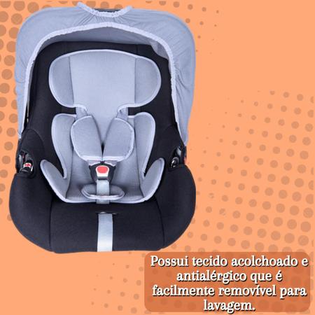 Imagem de Bebê Conforto Infantil Cadeirinha De Carro Preto E Grafite Até 13kg Cinto De Segurança Styll Baby
