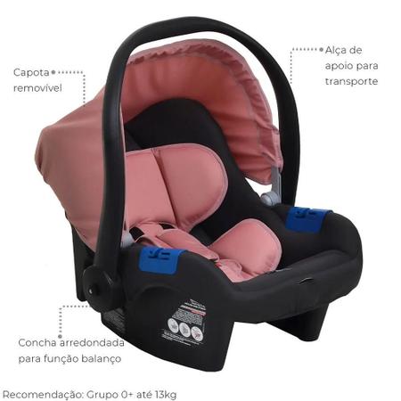 Imagem de Bebê Conforto Touring X Rosa Cz Com Base Burigotto
