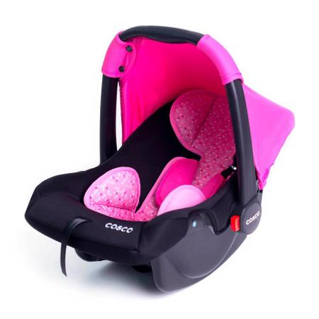 Carrinho de Bebê com Bebê Conforto Joy 0 a 15kg Preto e Rosa Tutti