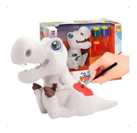 Bebê Dinossauro De Brinquedo Infantil Para Colorir +3 Tintas - Bee Toys -  Bonecos - Magazine Luiza