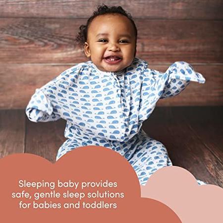 Imagem de Bebê Dormindo Zipadee-Zip - Saco de Dormir Swaddle com Conveniência de Zíper - Cobertor de Transição de Swaddle Baby - Baleias Azuis - X-Small (3-6 Mês)