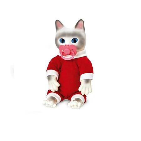 Beb Gato Pet Reborn Primeira Mamadeira Roma Brinquedos ROMA