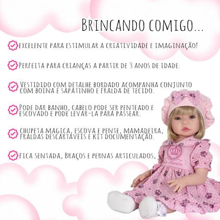 Boneca Menina Realista Princesa Magazine Luiza - Cegonha Reborn