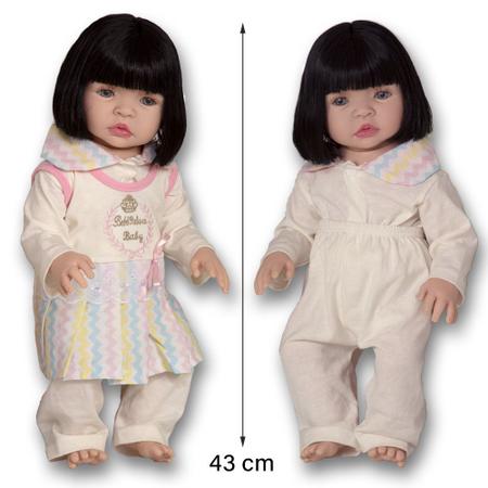 Boneca Reborn Bebe Menina 52cm Realista Silicone Enxoval - USA Magazine