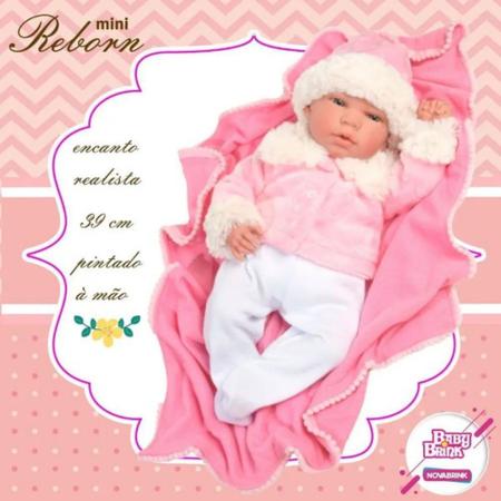 Boneca Bebê Reborn Mini Reborn Menina Babay Brink - Tem Tem