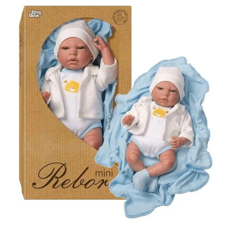 Boneco Bebê Reborn - Menino - Azul - 39 cm - Brink Model -  superlegalbrinquedos