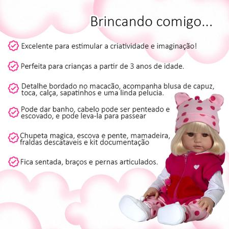 Boneca Bebe Reborn Siliconado Girafinha Realista Maria Clara - Cegonha  Reborn Dolls - Boneca Reborn - Magazine Luiza