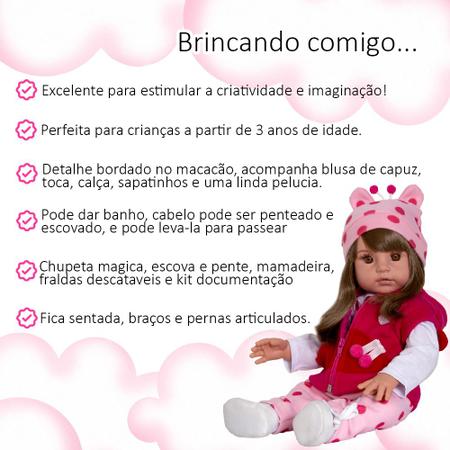 Boneca Reborn de Silicone Que Pode Dar Banho - Cegonha Reborn Dolls - Boneca  Reborn - Magazine Luiza