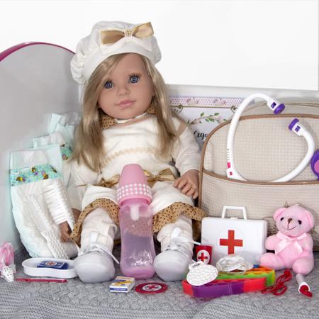 Boneca Bebe Reborn Barata Menina Loira 23 Acessorios De Luxo - Cegonha  Reborn Dolls - Boneca Reborn - Magazine Luiza