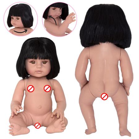 Boneca Bebê Reborn Rebeca Corpo de Tecido 50cm - Boneca Reborn Original  Silicone