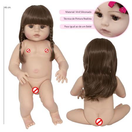 Bebê Reborn Silicone Enxoval 28 Itens Boneca Carrinho Berço