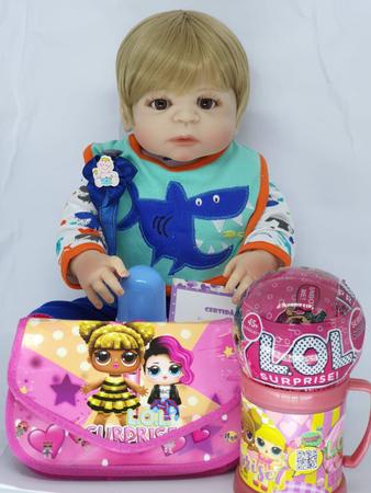 Bebe Reborn Menino Loiro 55cm Silicone Joaozinho - KEIUMI - Bonecas -  Magazine Luiza