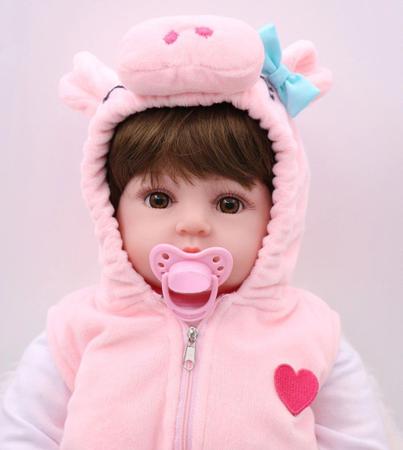 Bebê Reborn 48 cm Silicone Realista Baby Fashion