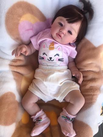 Bebê Reborn Realista - Abigail 25 (PODE DAR BANHO - Corpo todo em vinil)  Nova Coleção - Lanny Baby