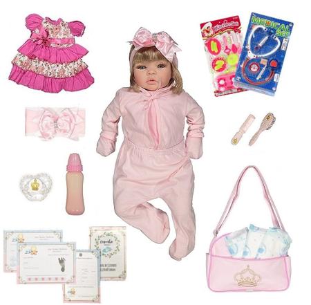 Bebe Reborn Boneca Barata Real Com Chupeta Enxoval Completo - Cegonha Reborn  Dolls - Bonecas - Magazine Luiza