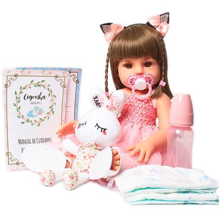 Bebe Reborn Menina Bailarina Boneca Realista Silicone Luxo - USA Magazine