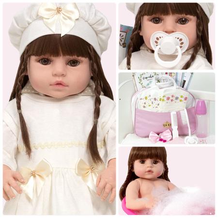 Bebê Reborn Barata Enxoval Princesa + Bolsa Maternidade