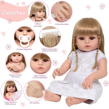 Boneca Reborn Bebê Recem Nascida Barata com Enxoval Completo - Cegonha  Reborn Dolls - Boneca Reborn - Magazine Luiza