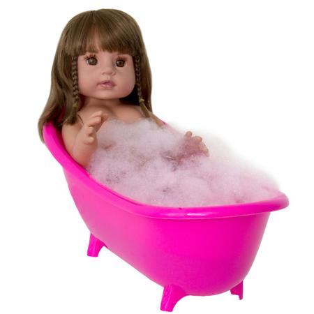 Boneca bebe reborn corpo todo silicone 55 cm roupa sereia realista