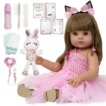 Bebê Reborn Linda Com Cabelo Castanho - NPK Doll - Boneca Reborn - Magazine  Luiza