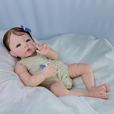 BEBÊ REBORN KIKY HIPER REALISTA COM COVINHAS BEBÊ REAL CABELO FIO A FIO  PRONTA ENTREGA - Maternidade Mundo Baby Reborn