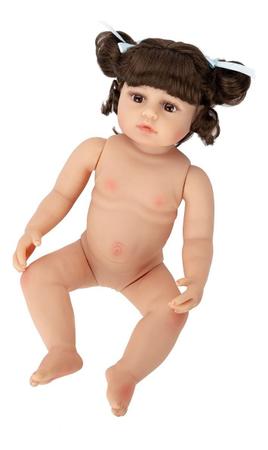 Boneca bebe reborn corpo de pano com 42cm roupa elefantinho dominio imports