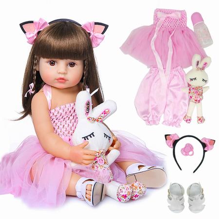 boneca bebe reborn corpo silicone pode dar banho