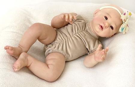 Bebê Reborn feitas à mão, 50 cm de tecido linda boneca reborn rea