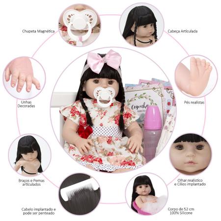 Boneca Baby Reborn 100% Silicone Magazine Luiza - Cegonha Reborn