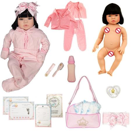 Boneca Bebê Reborn Realista Vários Itens E Bolsa Maternidade - Cegonha  Reborn Dolls - Bonecas - Magazine Luiza