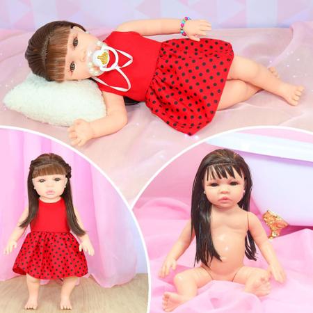 Boneca Bebê Reborn Princesa Realista Acompanha Acessórios - ShopJJ -  Brinquedos, Bebe Reborn e Utilidades