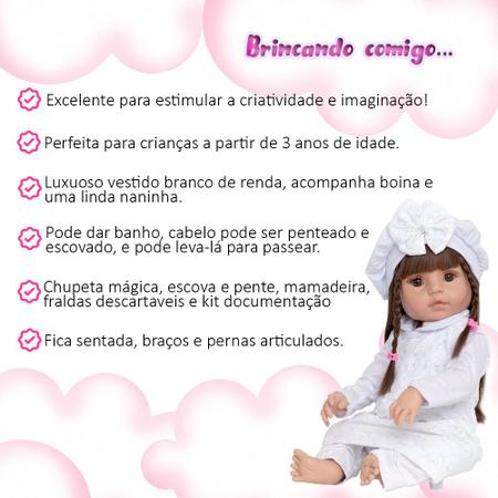 Bebe Reborn Boneca Pode Dar Banho Brinquedo Menina Realista