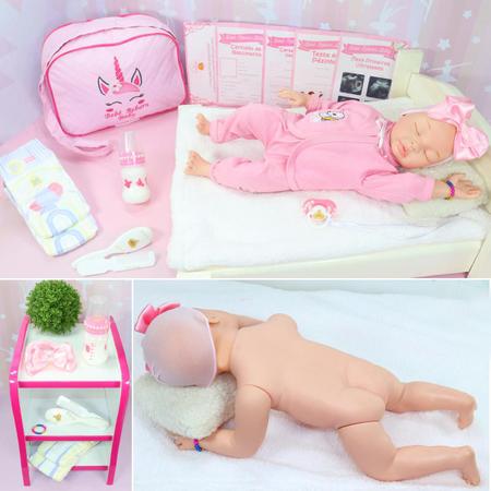 Bebe Reborn Boneca Menina Silicone Realista Com Enxoval - ShopJJ - Bonecas  - Magazine Luiza