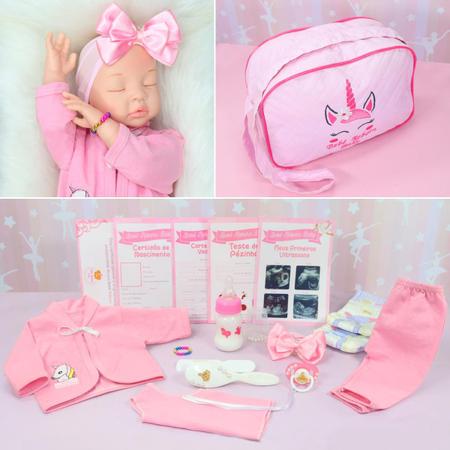 Bebe Reborn Boneca Menina Silicone Realista Com Enxoval - ShopJJ - Bonecas  - Magazine Luiza