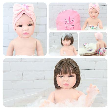 Bebe Reborn Menina Boneca Unicórnio 100% Silicone No Brasil