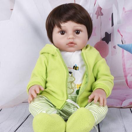 Bebê Reborn Menino Arthur Corpo Inteiro Silicone Pode Dar Banho :  : Brinquedos e Jogos