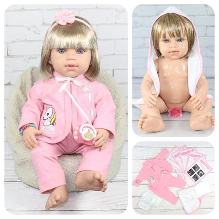 Bebê Reborn Frete Grátis Original Boneca Acessórios Baby - ShopJJ