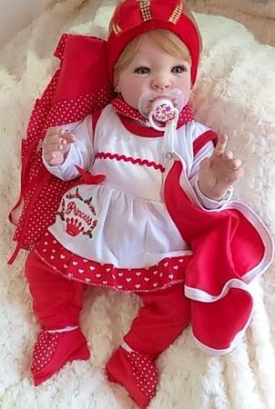 Roupa De Natal Para Bebê Menina Ou Boneca Reborn Body Tule