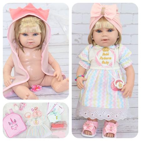 Bebê Reborn Boneca Princesa Corpo de Silicone e Acessórios - ShopJJ -  Brinquedos, Bebe Reborn e Utilidades