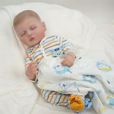 Imagem de Bebê Reborn Boneca Realista Brastoy Original Acessórios Completos Corpo Silicone Pode Dar Banho Roupa Chupeta Mamadeira e Pelúcia