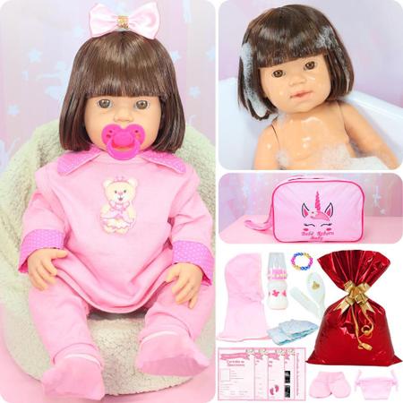 Boneca Realista Bebê Reborn Corpo Silicone Com Acessórios - ShopJJ -  Brinquedos, Bebe Reborn e Utilidades