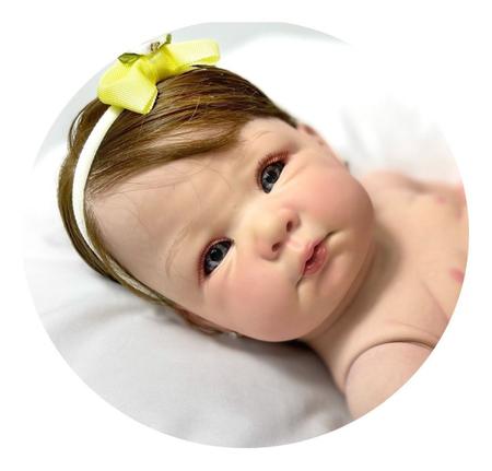 Imagem de Bebê  Reborn Boneca Silicone Banho Realista Enxoval Luxo
