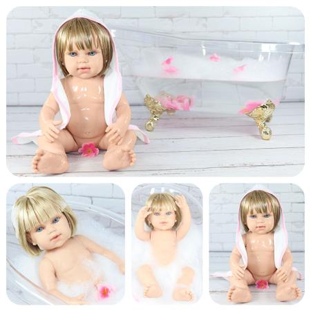 Bebe Reborn Boneca Silicone Muito Linda Articulada com Bolsa - ShopJJ Imagem de Bebe Reborn Boneca Silicone Muito Linda Articulada com Bolsa