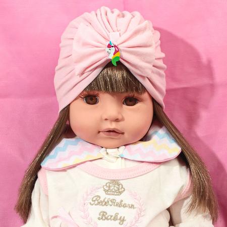 Bebê Reborn Boneca Turbante Silicone Menina Pode Dar Banho - Cegonha Reborn  Dolls - Boneca Reborn - Magazine Luiza